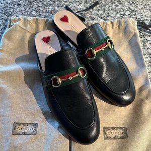 NEW GUCCI PRINCETOWN LEATHER MULES